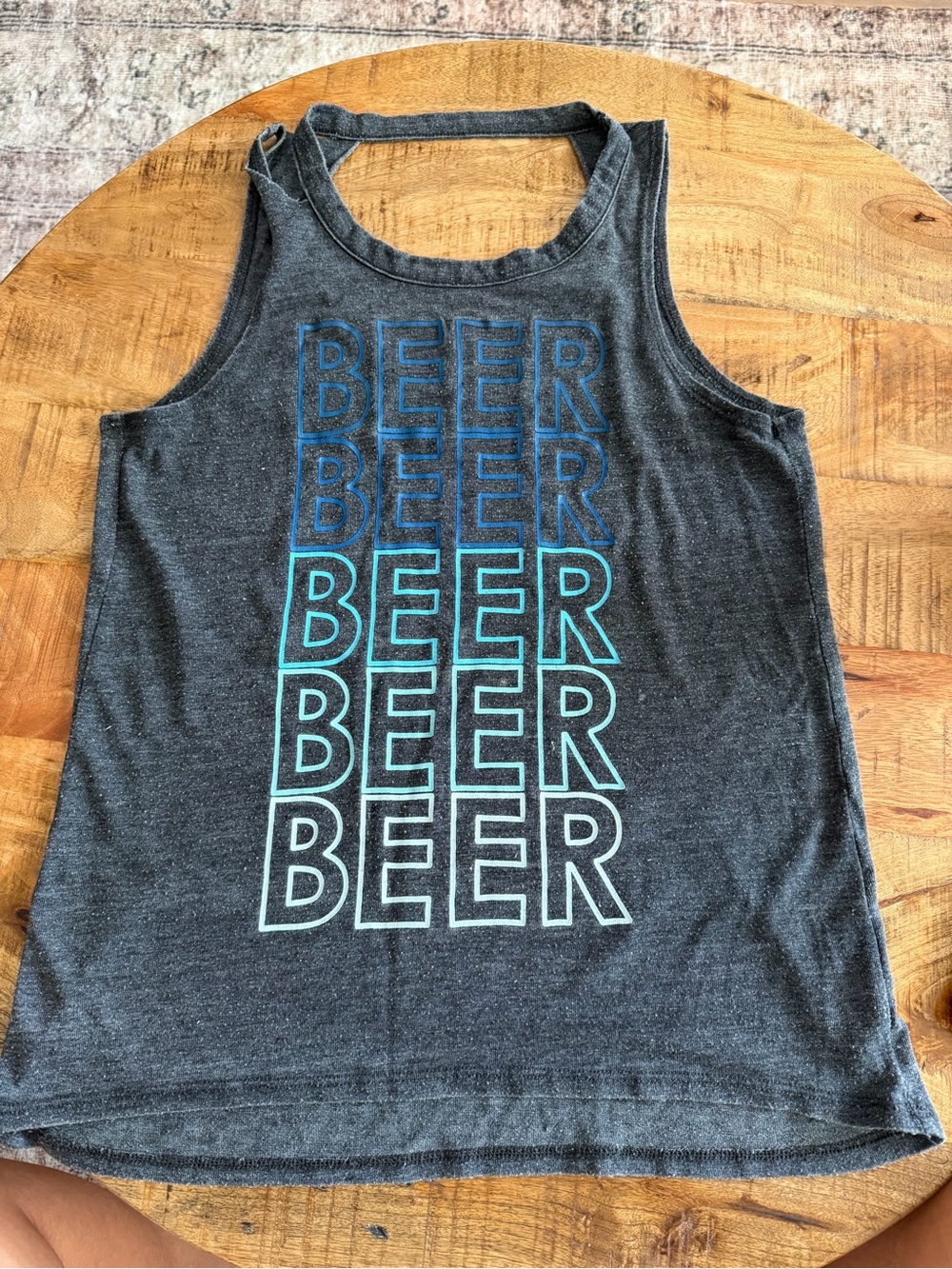 Chaser Beer Graphic Tank Top Open Back T shirt size S Small